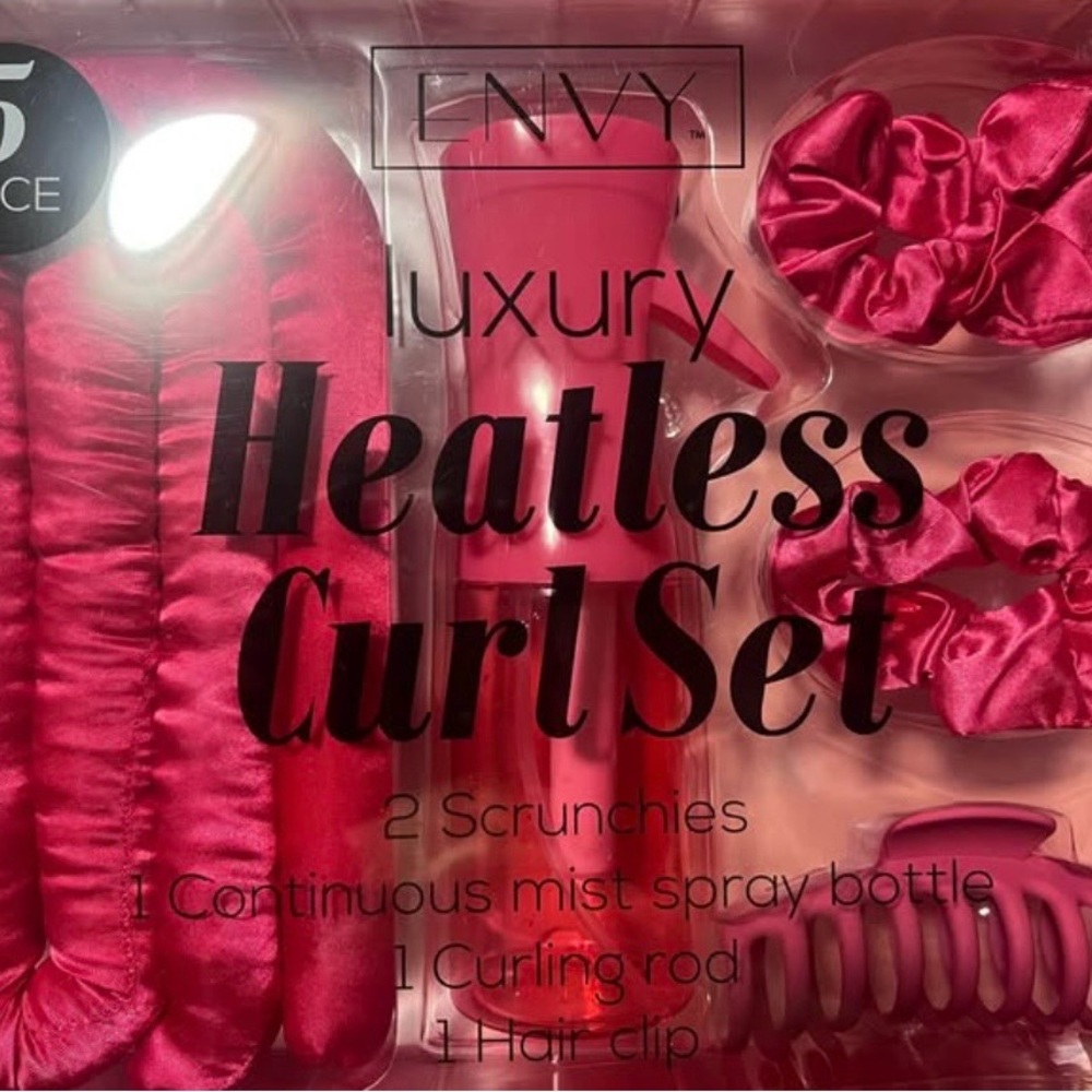 Envy Heatless Curl Set in Vibrant Pink